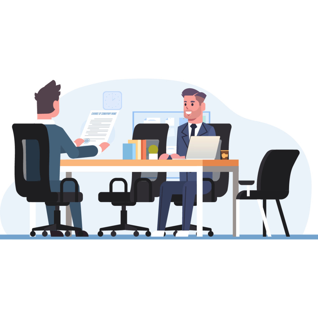 Change company name of private limited company